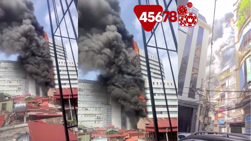 Hà Nội: Cháy lớn tại tòa nhà 18 tầng trên phố Thái Hà